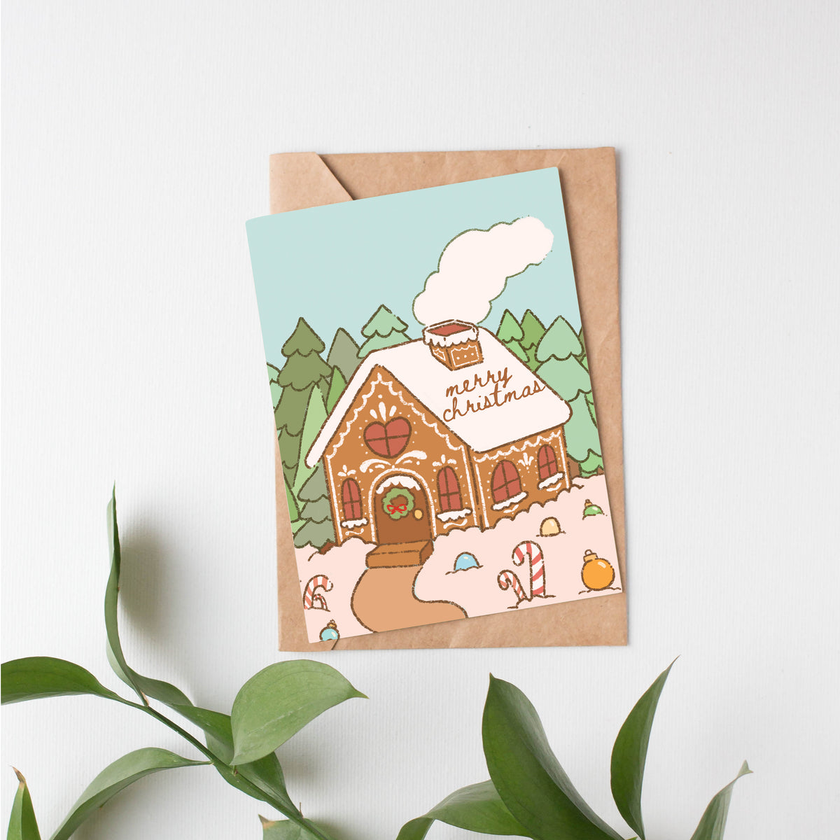 Merry Gingerbread Greeting Card