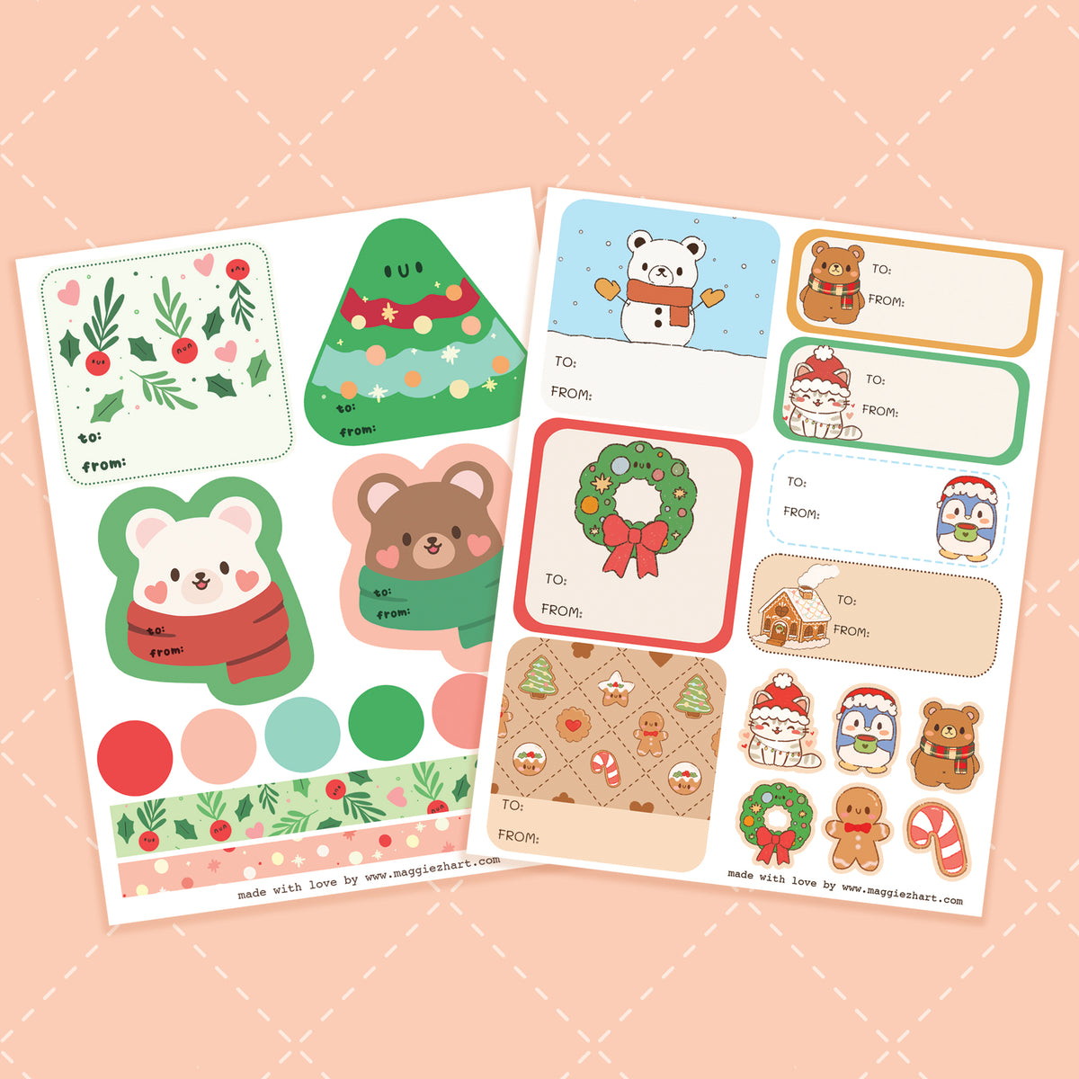 Holiday Gift tag stickers