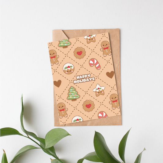 Holiday cookies greeting card