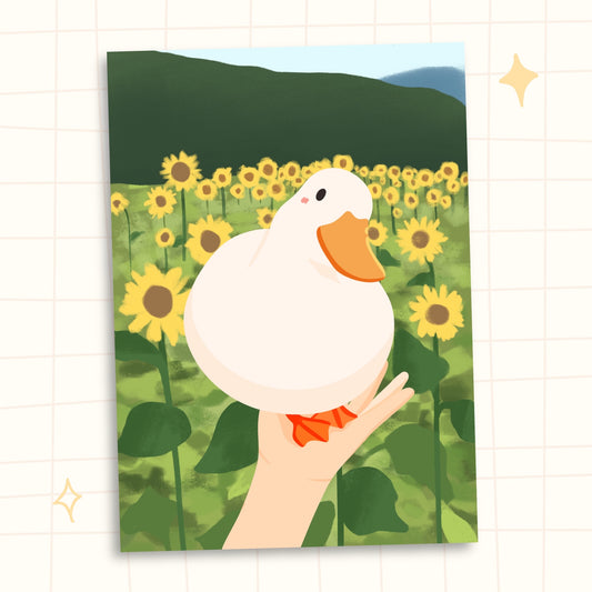 Sunflower duckie art print
